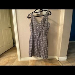 NWT Gap linen dress size 2 in black, gray grey, and white.